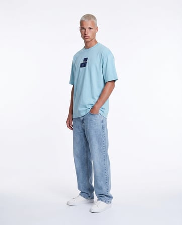 Erkek FFB Patch Oversize T-Shirt Bebe Mavi