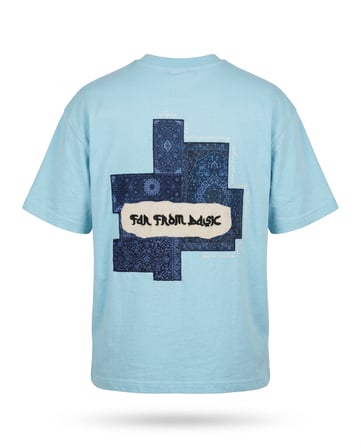 Erkek FFB Patch Oversize T-Shirt Bebe Mavi