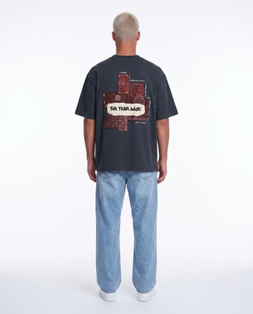 Erkek FFB Patch Oversize T-Shirt Füme