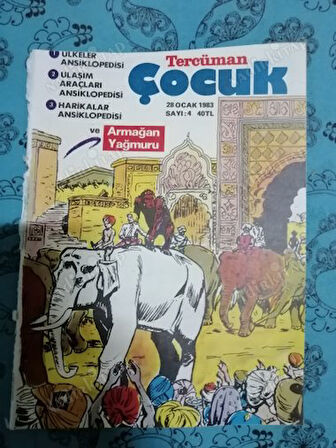 TERCÜMAN ÇOCUK Dergisi 28 OCAK 1983 Sayı: 4 (Ülkeler Ansiklopedisi ,Harikalar Ansiklopedisi,Ulaşım Araçları Ansiklopedisi Ekleri Ortasındadır)