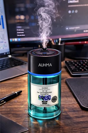 Auhma AF-10 Araç İçi Hava Nemlendirici & Koku Makinesi En Counter Esansı – 120ml Aromaterapi Difüzör Araç Kokusu