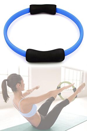 Unisex Antrenman Pilates Çemberi Plates Ring Pilates Cember Egzersiz Spor Aleti Mavi