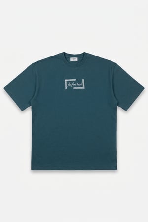 Erkek FFB Vintage Nakışlı Oversize T-Shirt Zümrüt