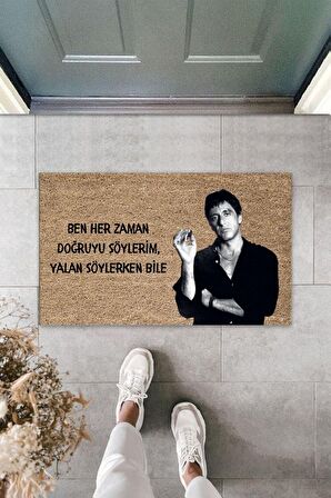 Dormot Home Modern Dijital Baskı - Scarface Al pacino Karşılama Kapı Önü Paspası