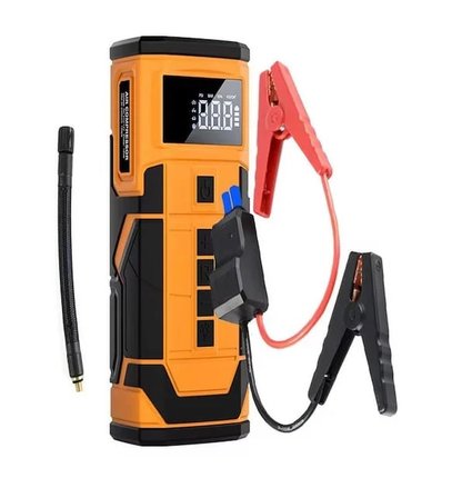 Auhma A5577 4'ü 1 Arada Akü Takviyeli Şarjlı Hava Pompası 8.000 Mah| Powerbank & Dijital Fener