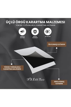 Bej Blackout Işık Geçirmez Termal Karartma Güneşlik Perde (EN X BOY)