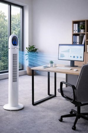 Auhma ACFN06 Kule Tipi Vantilatör 45W Uzaktan Kumandalı Sessiz Vantilatör Dokunmatik LED Ekranlı 3 Modlu