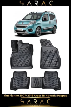 Fiat Fiorino 2019 Model Araca Özel 3d Havuzlu Paspas