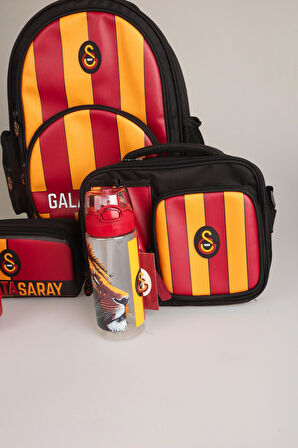 "DEKOMUS CEP DEFTERİ HEDİYELİ" YENİ SEZON LİSANSLI GALATASARAY PARÇALI OKUL,3 BÖLMELİ BESLENME VE KALEM ÇANTASI İLE 500 ML MATARA,BESLENME KABI SETİ