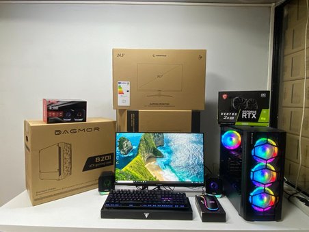 DAGMOR RYZEN5 5600 32GB 1TB M2 NVME RTX3050 8 GB VGA 24.5' LED EKRAN OYUNCU AKSESUAR FULL TAKIM SET PC