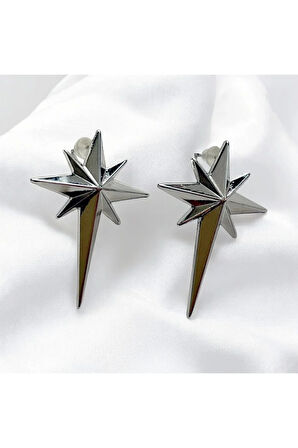 Silver Kuzey Yıldızı Küpe