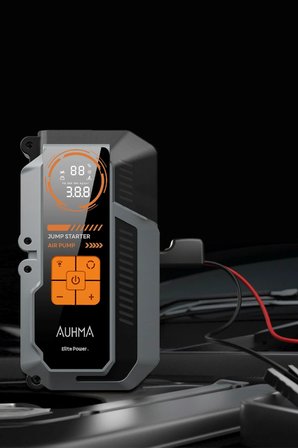 Auhma A9944 16.000 mAh Akü Takviye Cihazı Şarjlı Hava Kompresörü 150 PSI Lastik Şişirme Pompası Powerbank