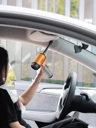 AUHMA AHV-27 22.000Pa Kablosuz Araç İçi El Süpürgesi 220W Güçlü Motor 9.000mAh Şarjlı Hava Üfleyici Araç & Ev Temizlik Süpürgesi