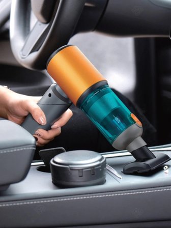 AUHMA AHV-27 22.000Pa Kablosuz Araç İçi El Süpürgesi 220W Güçlü Motor 9.000mAh Şarjlı Hava Üfleyici Araç & Ev Temizlik Süpürgesi