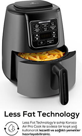 Karaca Air Pro Cook XL 2 in 1 Airfryer Space Gray Black
