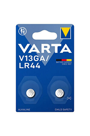 V13GA/LR44 1.5V Alkalin Pil 2'li