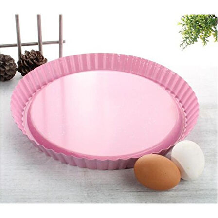 Polo Shef Granit pembe turta tart kek kalıbı 28 cm