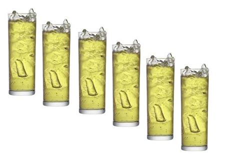 Lav ince taban limonata bardak - 6 lı rakı bardağı