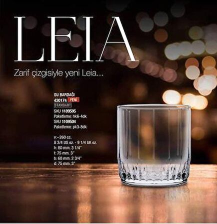 Paşabahçe leia su bardak - 6 lı su bardağı sade