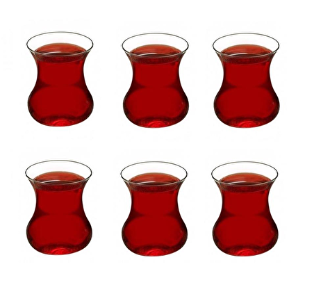 Paşabahçe aurora çay bardak - 6 lı cam çay bardağı