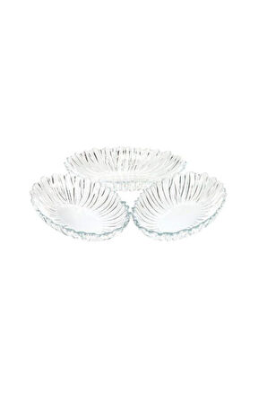 Klasik Aurora Çerezlik Kahvaltılık - 6 Lı Cam Kayık Tabak 6 Parça Kayık Tabak BPA Free Beyaz Oval C