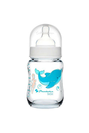 Paşabahçe 2 li borcam emzikli cam biberon 120 ml.