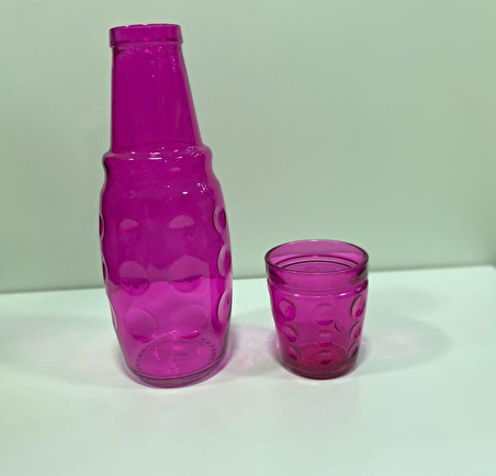 Sigma bardaklı sürahi - başucu sürahisi pembe