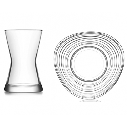 Lav derin çay takımı seti çay tabağı + çay bardağı 12 prç.