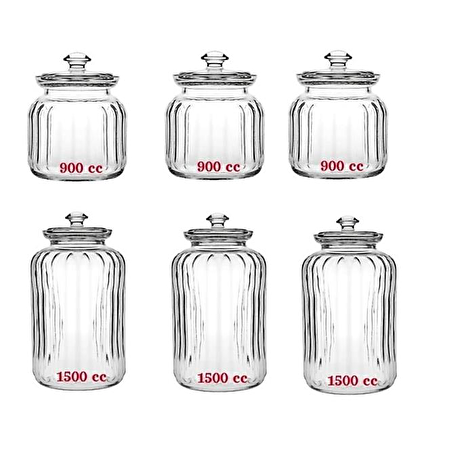 Emr Züccaciye Vakumlu 1500 ml - 900 ml Cam Kavanoz Seti