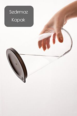 Lav duo saklama kabı 6 lı - cam kavanoz erzak saklama kabı seti takımı gri 1400 ml.