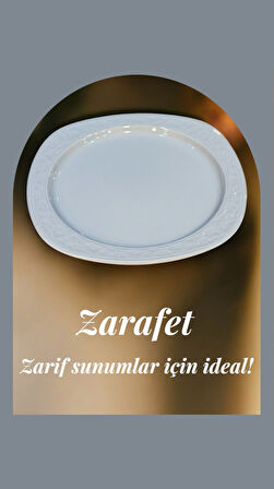 Kütahya porselen 6 parça pasta servis takımı - pasta tatlı sunum tabağı 21 cm.