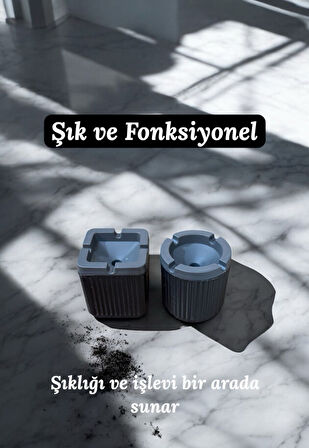 kırılmaz sert plastik küllük - 12 li kokusuz çok amaçlı küllük