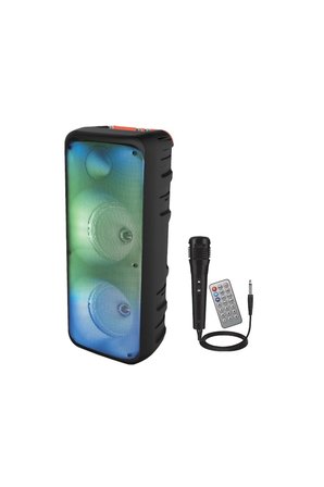 Blic BLS-49 16W RGB Bluetooth 5.0 Kablosuz Karaoke Hoparlör Mikrofonlu Kumandalı TWS USB FM Radyo