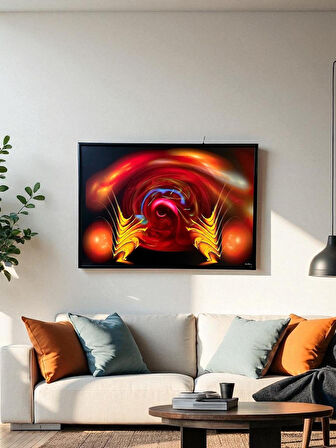 Dekoratif Soyut Tablo 70 x 100 cm CAN007 - Ev - Otel - Ofis - Hastahane - Kafe - Restourant Dekorasyonu