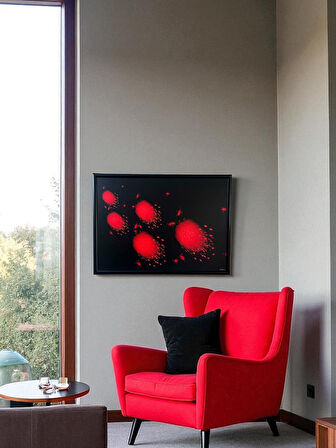 Dekoratif Soyut Tablo 50 x 70 cm CAN103 - Ev - Otel - Ofis - Hastahane - Kafe - Restourant Dekorasyonu