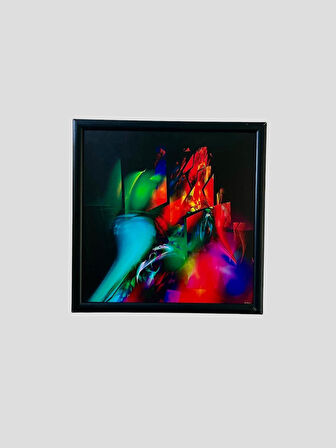 Dekoratif Soyut Tablo 40 x 40 cm CAN203 - Ev - Otel - Ofis - Hastahane - Kafe - Restoran Dekorasyonu