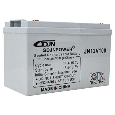 GDJN JN12V100 12 VOLT - 100 AMPER KARBON JEL AKÜ (325 X 170 X 220 MM)