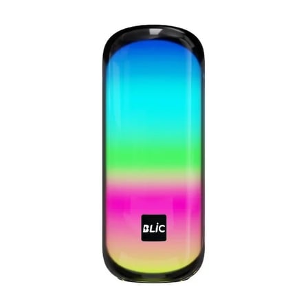 Blic BLS-73 12W RGB Işıklı Bluetooth Hoparlör TWS Stereo USB TF AUX Destekli Kumaş Dokulu Kablosuz Speaker Mavi