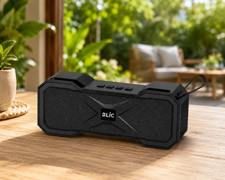 Blic BLS-94 6W Stereo Bluetooth 5.4 Hoparlör 1500mAh Yatay Tasarımlı Taşınabilir Kablosuz Speaker Siyah