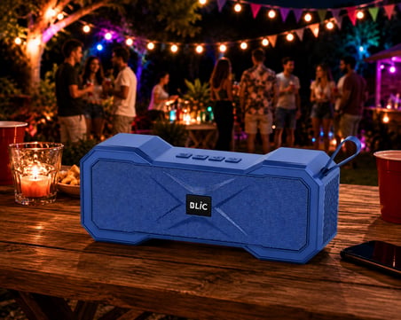 Blic BLS-94 6W Stereo Bluetooth 5.4 Hoparlör 1500mAh Yatay Tasarımlı Taşınabilir Kablosuz Speaker Mavi