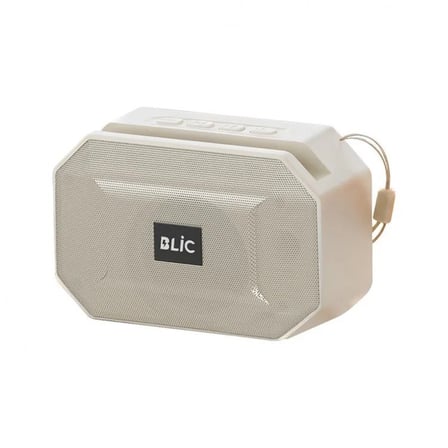 Blic BLS-89 Bluetooth 5.4 Taşınabilir Kablosuz Hoparlör 6W RMS Telefon Standlı 1200mAh USB TF Kart Askılı Beyaz