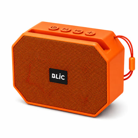 Blic BLS-89 Bluetooth 5.4 Taşınabilir Kablosuz Hoparlör 6W RMS Telefon Standlı 1200mAh USB TF Kart Askılı Turuncu