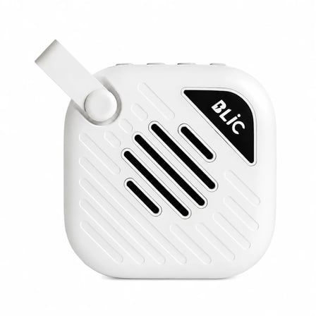 Blic BLS-90 6W Bluetooth 5.4 Kablosuz Hoparlör 1200mAh USB TF Kart Askılı Mini Speaker Beyaz