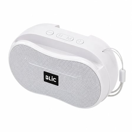 Blic BLS-96 6W Bluetooth Hoparlör – Telefon Standlı, 1200mAh, USB TF Kart Destekli Askılı Taşınabilir Speaker Beyaz