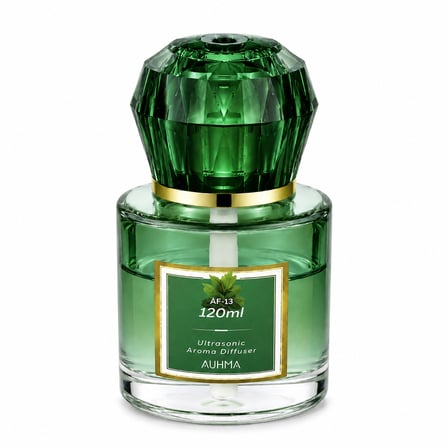 Auhma AF-13 120ml Şarjlı Ultrasonik Araç Koku Difüzörü Yeşil Ambiyans Işıklı Forest Esans Aroma Yayıcı