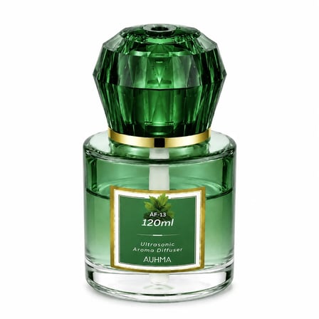 Auhma AF-13 120ml Şarjlı Ultrasonik Araç Koku Difüzörü Yeşil Ambiyans Işıklı Ebony Esans Aroma Yayıcı