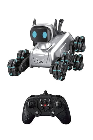 Bagajon BRB2 AI Akıllı Robot Köpek 2.4GHz Uzaktan Kumandalı Jest ve Ses Kontrollü 360° Akrobatik RGB Işıklı Buhar Efektli Şarjlı Oyuncak