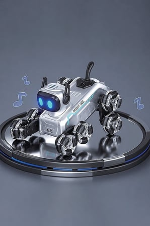 Bagajon BRB2 AI Akıllı Robot Köpek 2.4GHz Uzaktan Kumandalı Jest ve Ses Kontrollü 360° Akrobatik RGB Işıklı Buhar Efektli Şarjlı Oyuncak