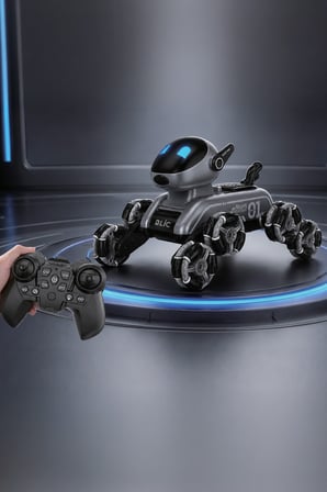 Bagajon BRB3 AI Akıllı Robot Köpek – 2.4GHz Uzaktan Kumandalı ve Jest Kontrollü 360° Akrobatik Işıklı Sesli Robot Oyuncak