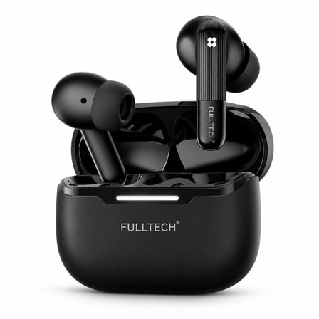 Fulltech FB27 ANC + ENC Gürültü Engellemeli Bluetooth 6.0 TWS Kablosuz Kulaklık Çift Mikrofon Düşük Gecikme – Siyah